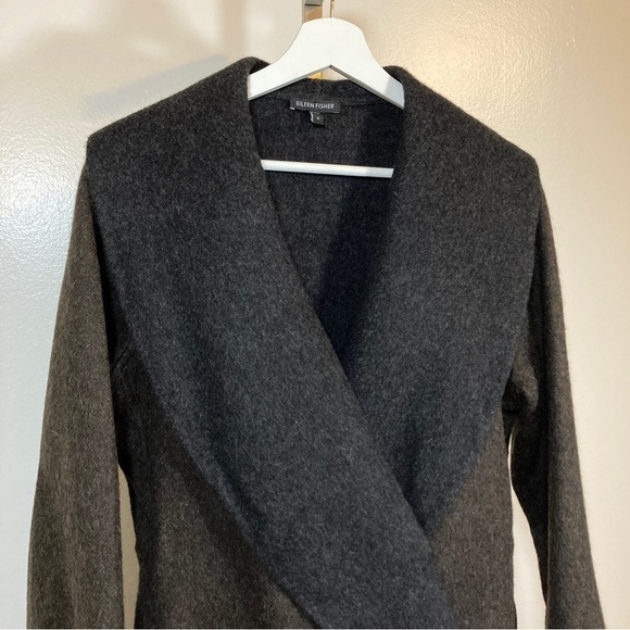 Eileen Fisher Baby Alpaca Wool Belted Jacket NWOT - Size Small - Picture 4 of 11